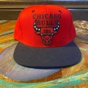 Mitchell & Ness Chicago Bulls Star Horns Red Blue Hat Snapback Adjustable